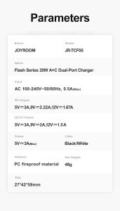 شارژر دیواری جوی روم مدل JR-TCF05EU - Image 13