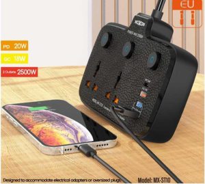 چند راهی برق و شارژر موکسوم مدل MX-ST10 - Image 6
