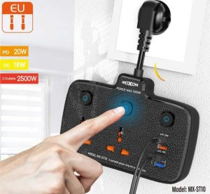 چند راهی برق و شارژر موکسوم مدل MX-ST10 - Image 8