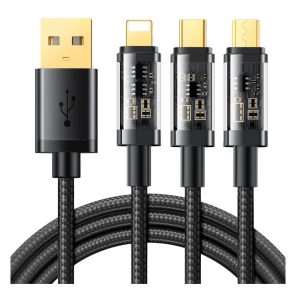 کابل تبدیل USB به microUSB، لایتنینگ و  USB-C جوی روم مدل S-1T3015A5 - Image 2