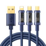 کابل تبدیل USB به microUSB، لایتنینگ و  USB-C جوی روم مدل S-1T3015A5