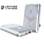 پاوربانک وایرلس 10000 مگ سیف LENYESمدل PW130D دارای استند