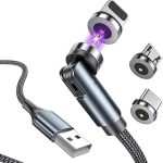 کابل مگنتی سه سر لایتنینگ، میکرو، تایپ سی جوی روم مدل S-1224X2