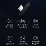 کابل سه سر لایتنینگ / میکرو / تایپ سی جوی روم، سِری Bullet Series مدل S-M98K - Image 6