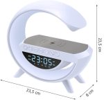 اسپیکر و چراغ شب خواب RGB و ساعت دیجتال و شارژر وایرلس موبایل BT-3401 - Image 4