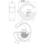 اسپیکر و چراغ شب خواب RGB و ساعت دیجتال و شارژر وایرلس موبایل BT-3401 - Image 7