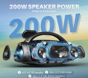 اسپیکر‌ بلوتوثی قابل حمل W-king مدل D20 همراه با میکروفون - Image 6